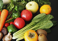 fruit and vegetables on a table