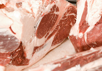 raw meat on white cutting board