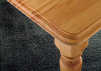 wooden coffee table corner