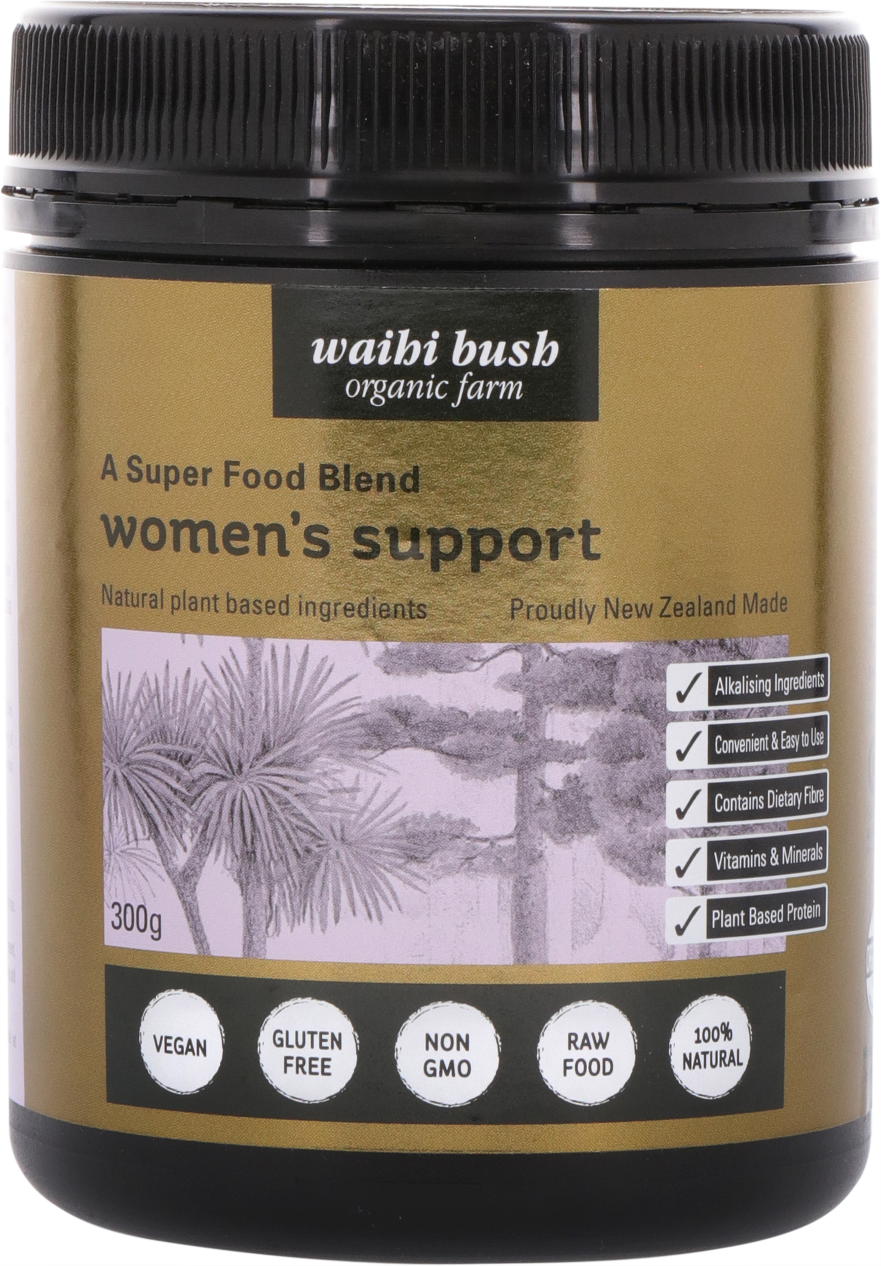Waihi Bush Organic Farm brand A Super Food Blend Women’s Support (300g)