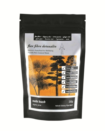 Waihi Bush Organic Farm brand Flax Fibre Detoxalin (250g)