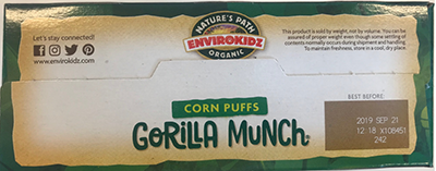 Top of the box label