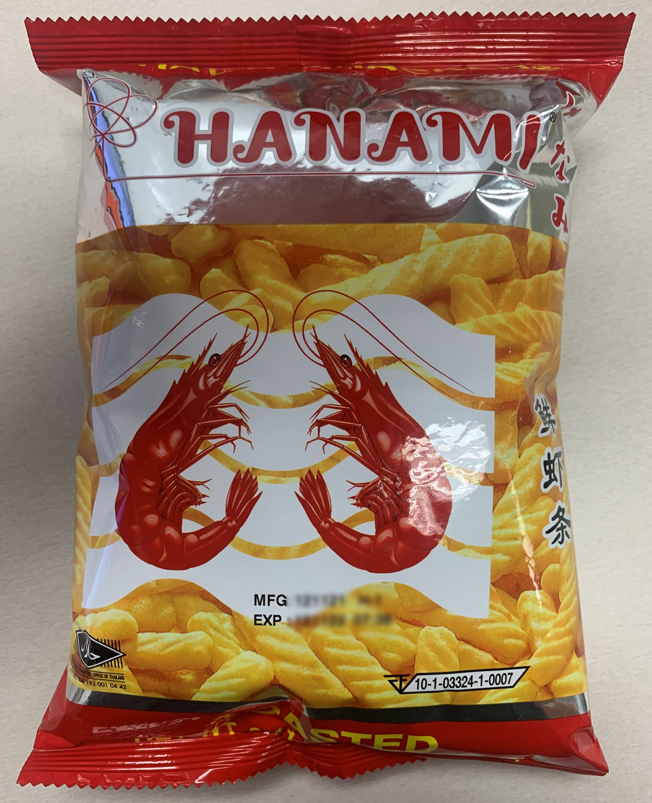 Hanami brand Toasted Prawn Crackers