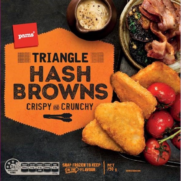 Pams brand Triangle Hash Browns (750 g)