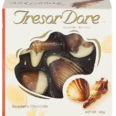 Tresor Dore brand Chocolate Seashells (45g)