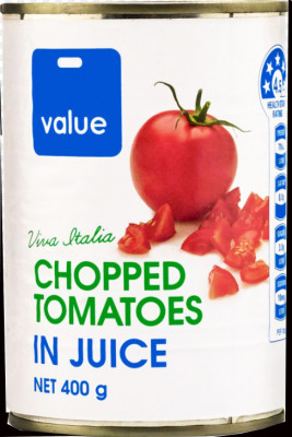 Value Brand Viva Italia Chopped Tomatoes in Juice 400g