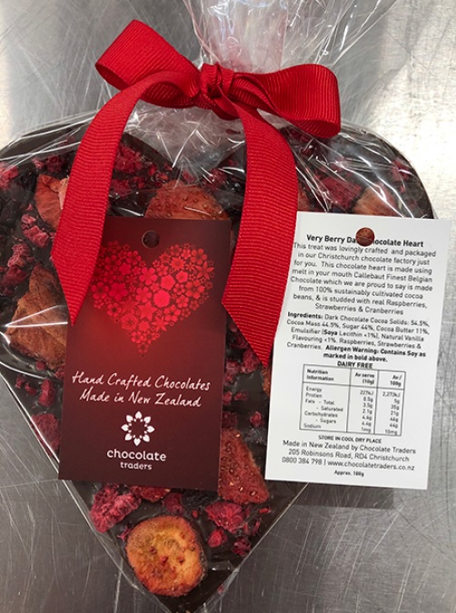 Big Dark Chocolate Very Berry Hearts (240g)