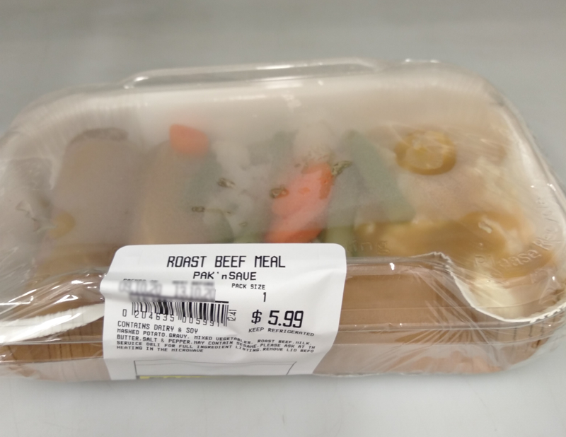 Pack of Pak’n save Blenheim brand Roast Beef Meal