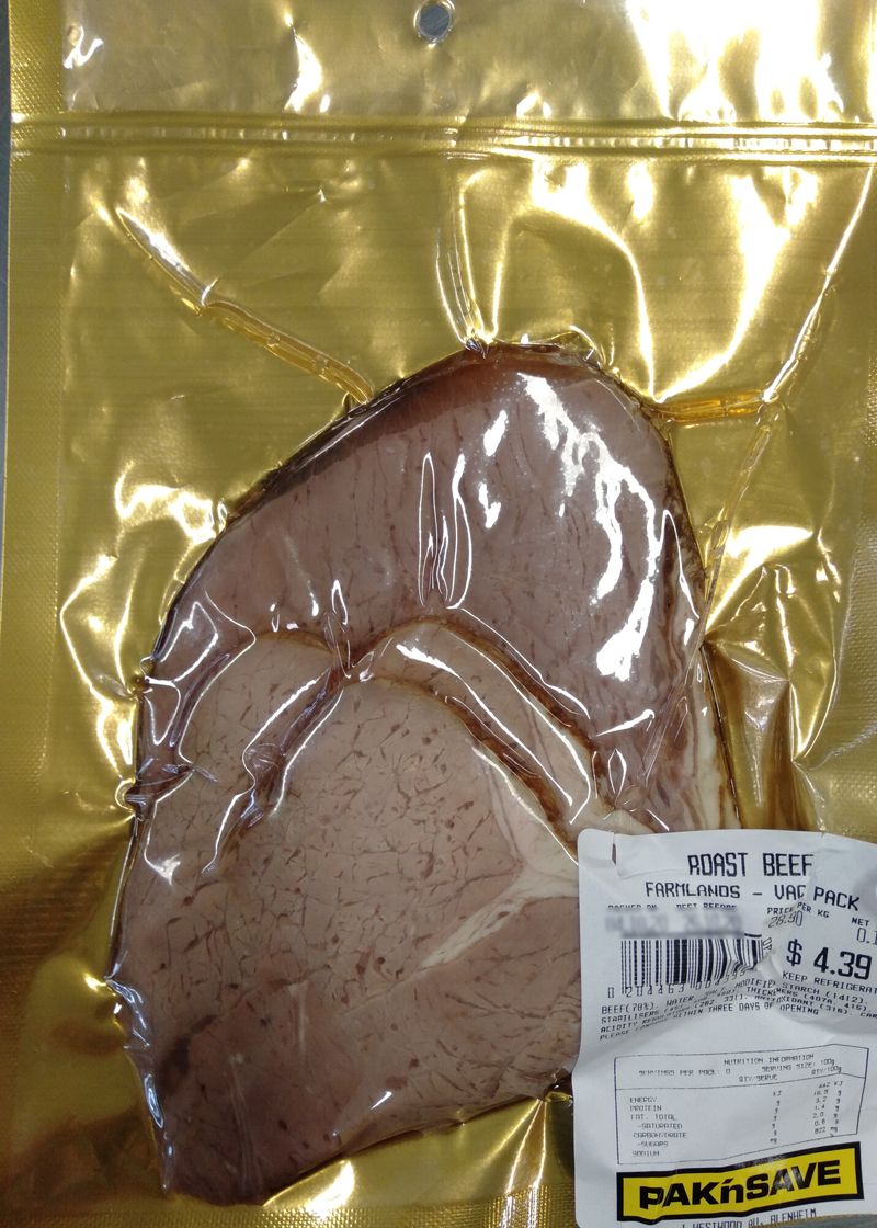 Pack of Pak’n Save Blenheim brand Roast Beef-  Farmlands 