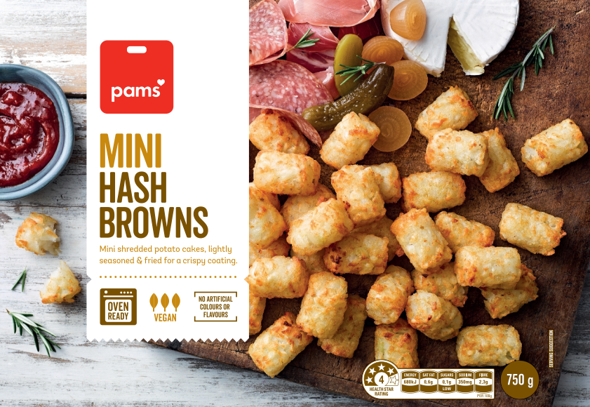 Pams brand Mini Hash Browns (750g)
