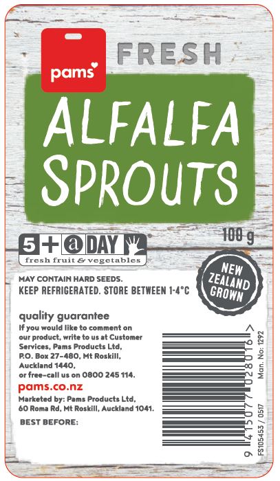 Pams Sprouts Alfalfa (100g)