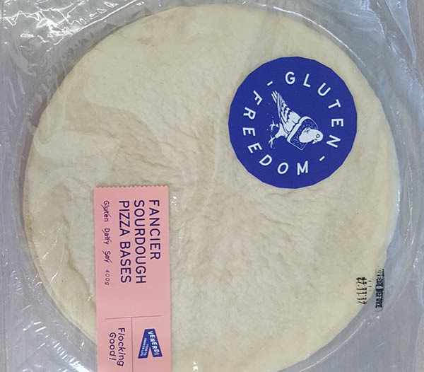 Venerdi brand Gluten Freedom Fancier Sourdough Pizza Bases 400g