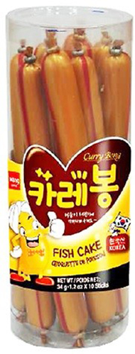Curry Bong sausage in plastic container