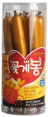 Kkotge Bong sausage in plastic container