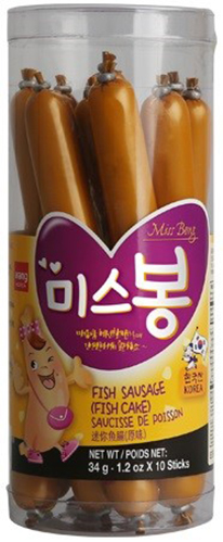 Miss Bong sausage in plastic container