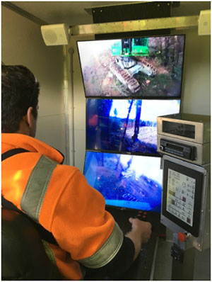 Teleoperation of feller buncher