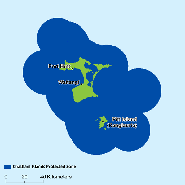 Bonamia ostreae Chatham Islands contained zone