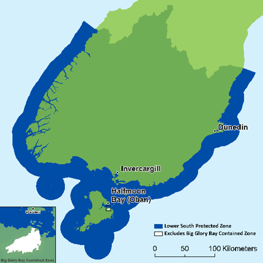 Bonamia ostreae Lower South contained zone