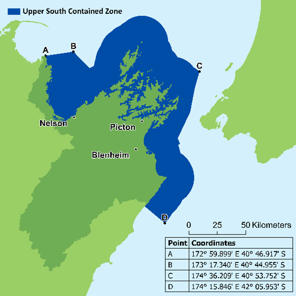 Bonamia ostreae upper south contained zone
