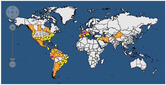 Global distribution of bacterial leaf scorch