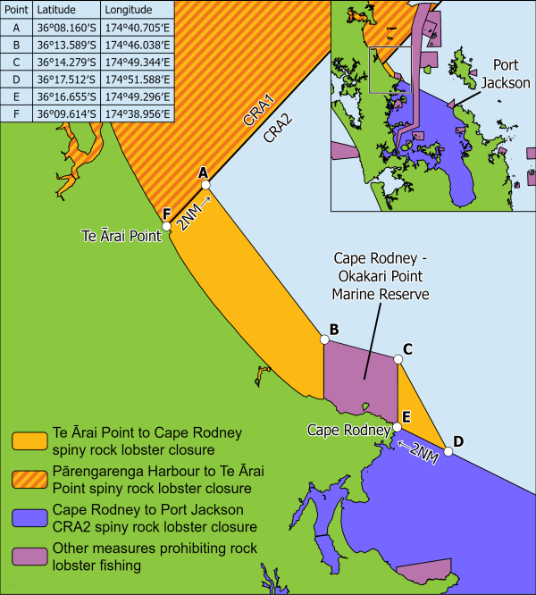 Te Ārai  to Cape Rodney  closure