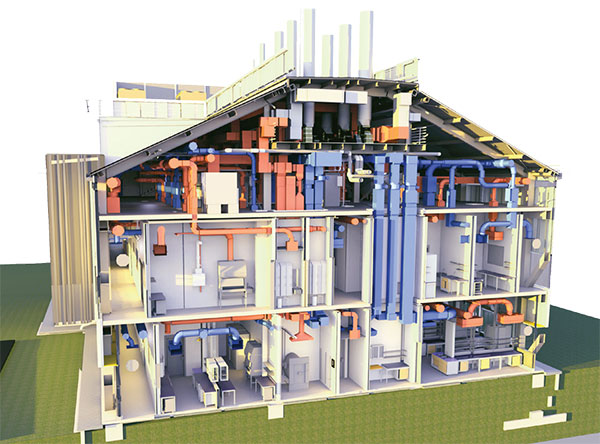 Cross section of the National Biocontainment Laboratory