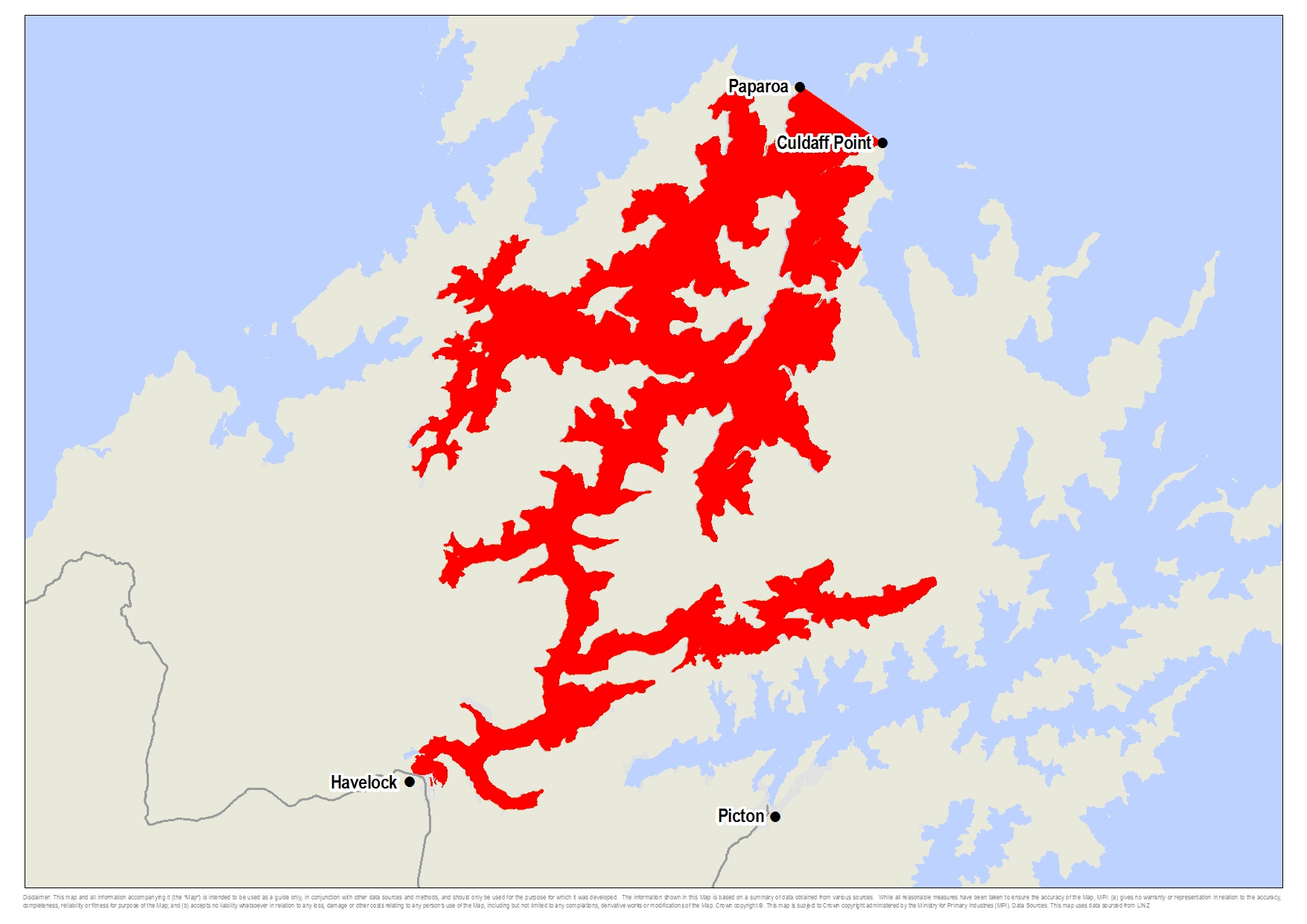 Pelorus New Zealand Map New Zealand – Public Health Warning For Shellfish For Entire Pelorus Sound  Area, Marlborough Sounds – Psp | Foodworld