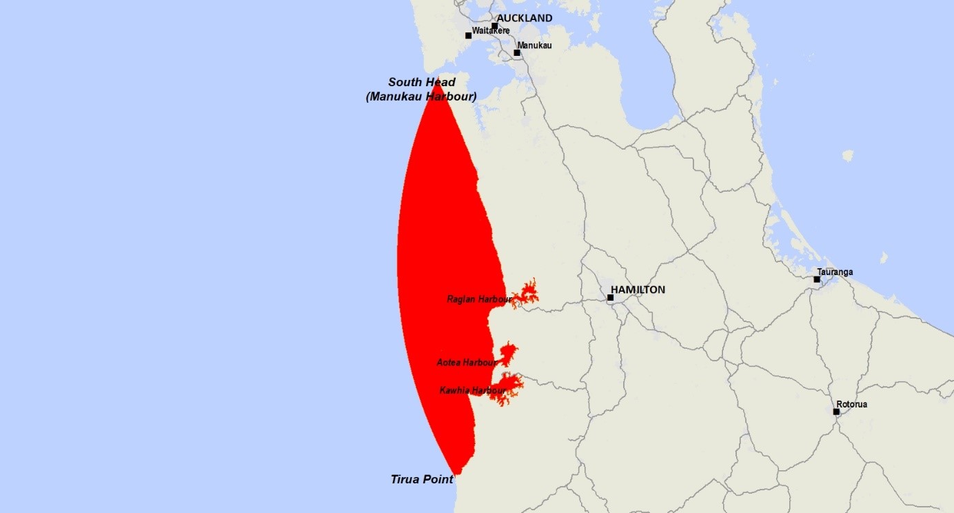 Map showing the affected area