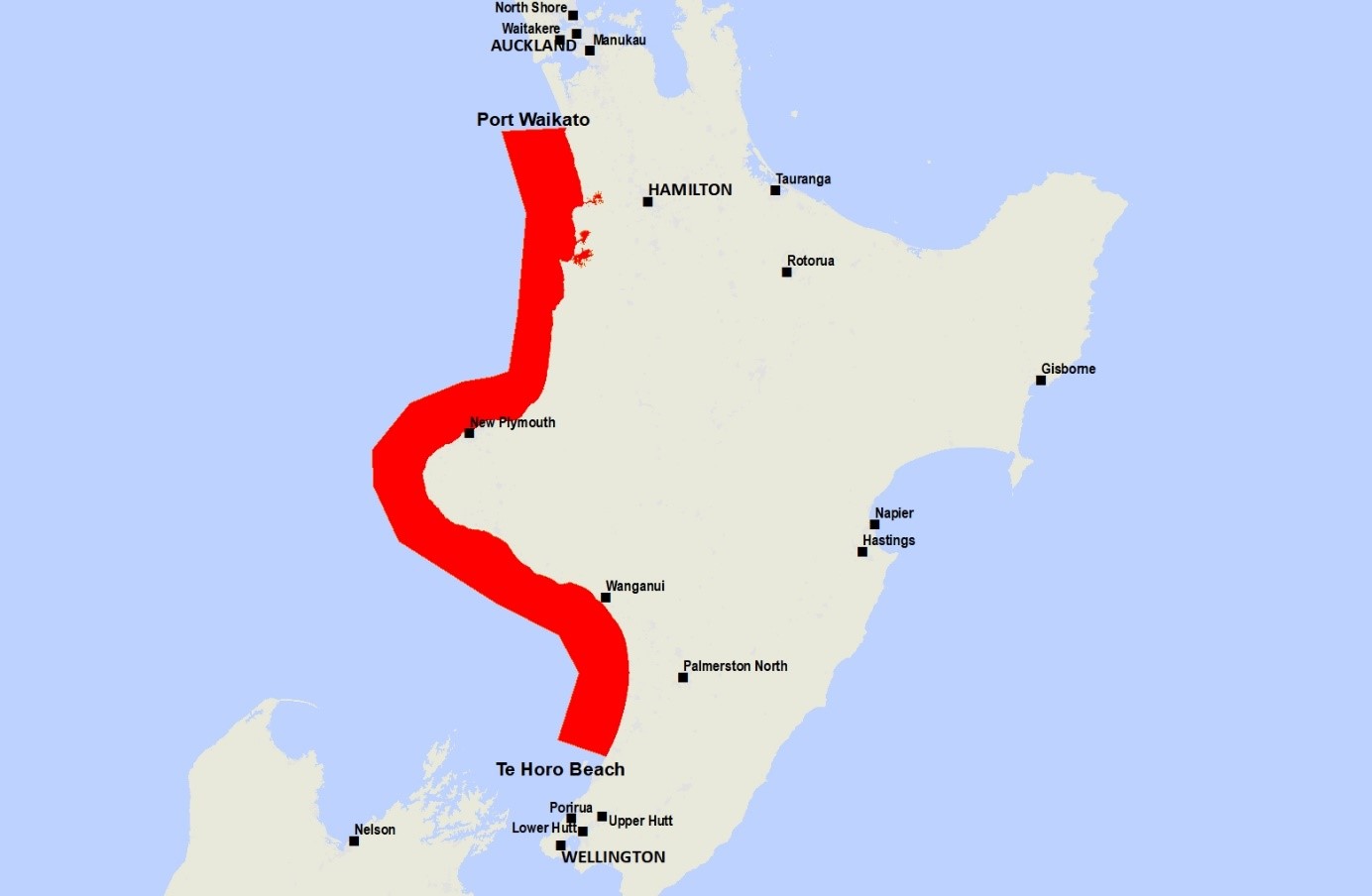 North Island West coast North Island West coast