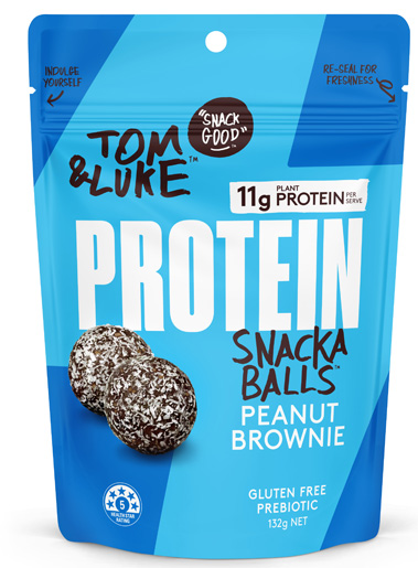 Tom & Luke brand Protein Peanut Brownie Snackaballs (132g)
